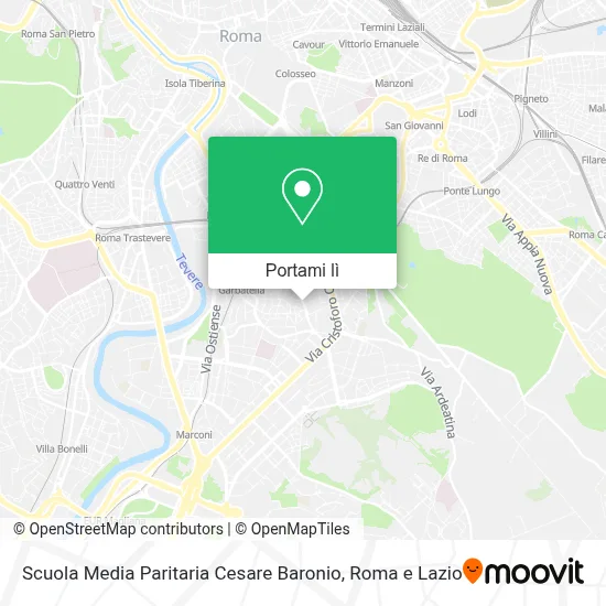 Mappa Scuola Media Paritaria Cesare Baronio