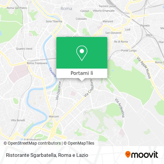 Mappa Ristorante Sgarbatella