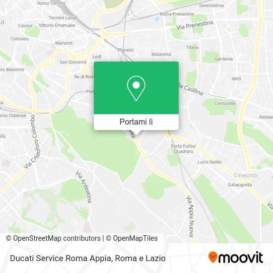 Mappa Ducati Service Roma Appia