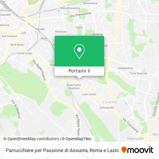 Mappa Parrucchiere per Passione di Assunta