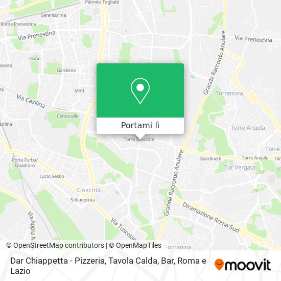 Mappa Dar Chiappetta - Pizzeria, Tavola Calda, Bar