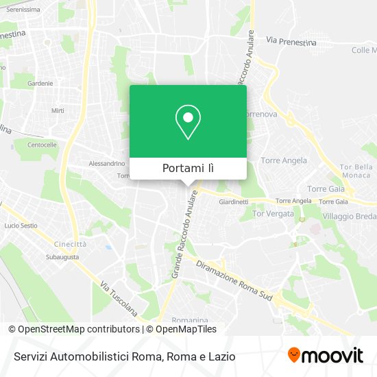 Mappa Servizi Automobilistici Roma