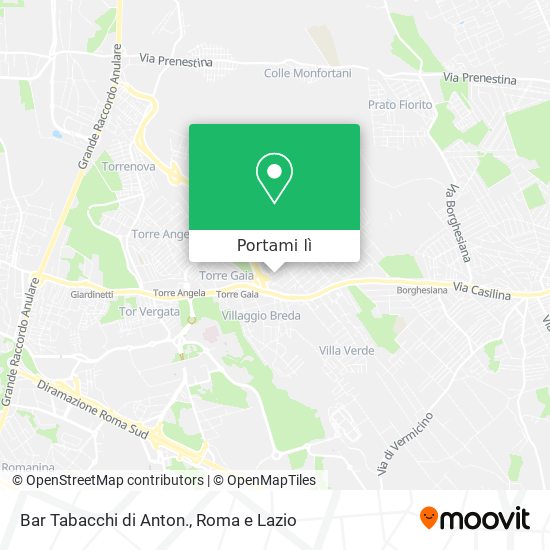 Mappa Bar Tabacchi di Anton.