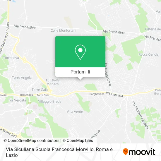 Mappa Via Siculiana Scuola Francesca Morvillo