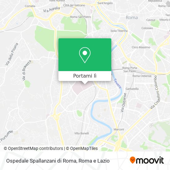 Mappa Ospedale Spallanzani di Roma