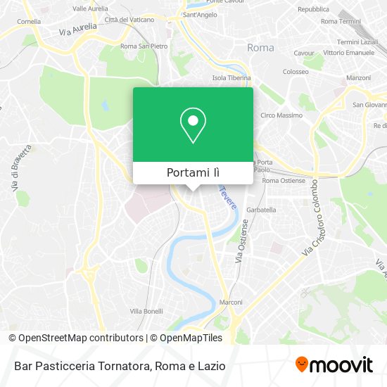 Mappa Bar Pasticceria Tornatora