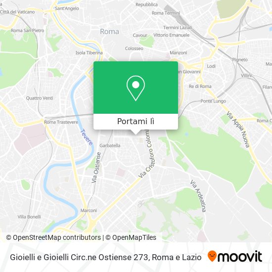 Mappa Gioielli e Gioielli Circ.ne Ostiense 273