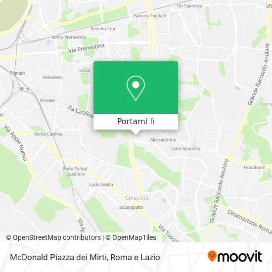 Mappa McDonald Piazza dei Mirti