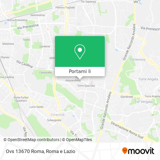 Mappa Ovs 13670 Roma