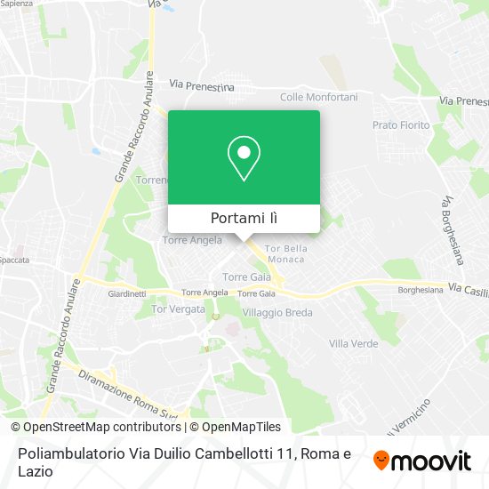 Mappa Poliambulatorio Via Duilio Cambellotti 11