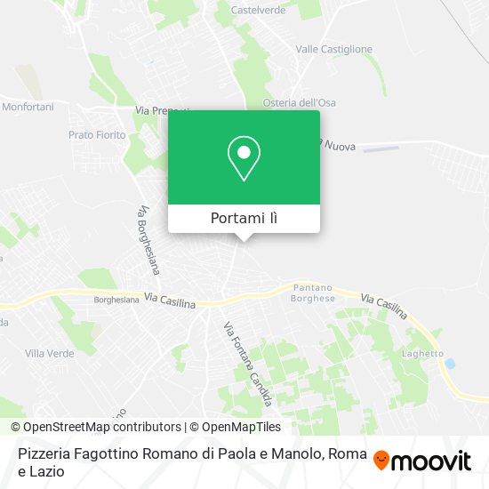 Mappa Pizzeria Fagottino Romano di Paola e Manolo