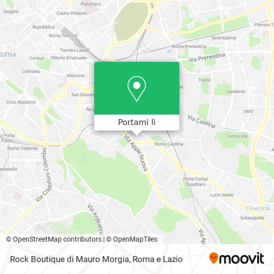 Mappa Rock Boutique di Mauro Morgia