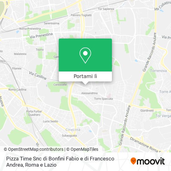 Mappa Pizza Time Snc di Bonfini Fabio e di Francesco Andrea