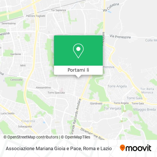 Mappa Associazione Mariana Gioia e Pace