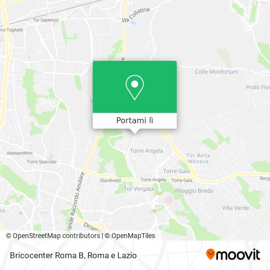 Mappa Bricocenter Roma B