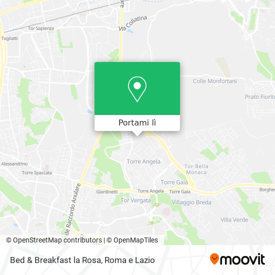 Mappa Bed & Breakfast la Rosa