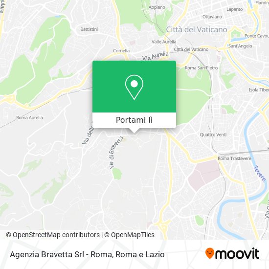 Mappa Agenzia Bravetta Srl - Roma