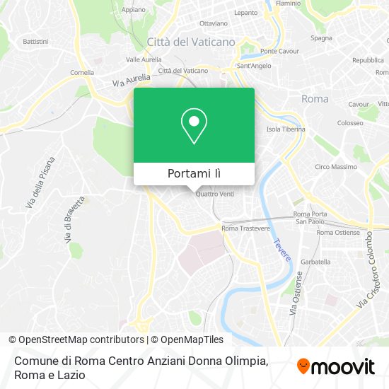 Mappa Comune di Roma Centro Anziani Donna Olimpia