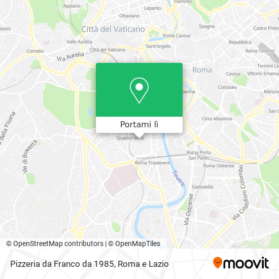 Mappa Pizzeria da Franco da 1985
