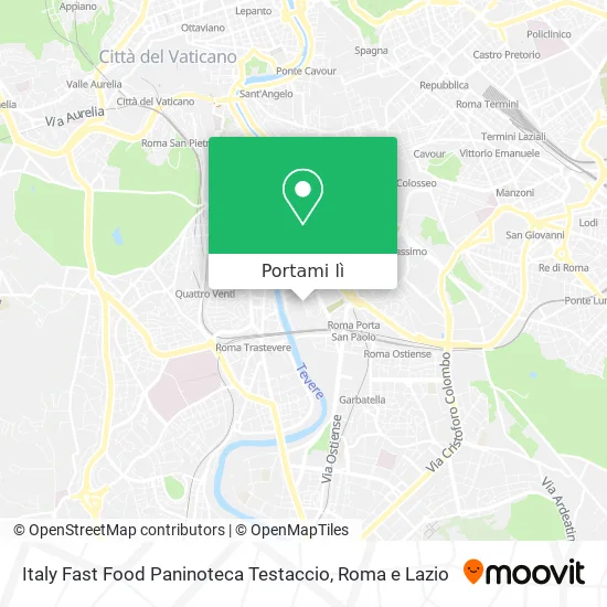 Mappa Italy Fast Food Paninoteca Testaccio