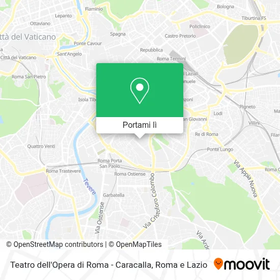 Mappa Teatro dell'Opera di Roma - Caracalla