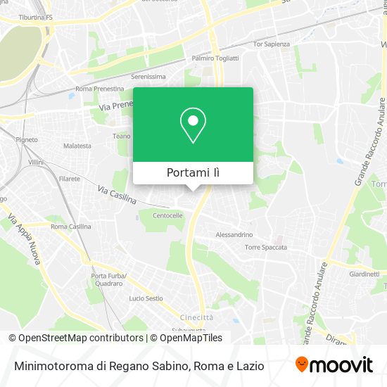 Mappa Minimotoroma di Regano Sabino