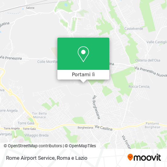 Mappa Rome Airport Service