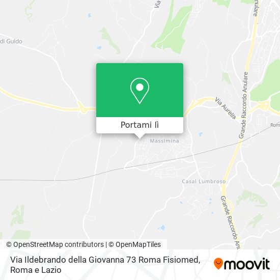 Mappa Via Ildebrando della Giovanna 73 Roma Fisiomed