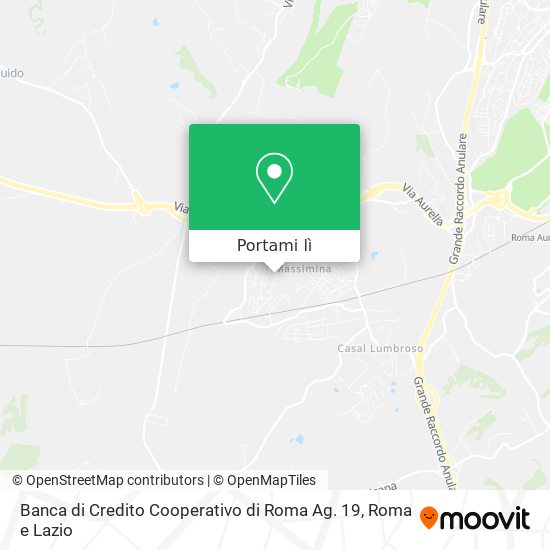 Mappa Banca di Credito Cooperativo di Roma Ag. 19