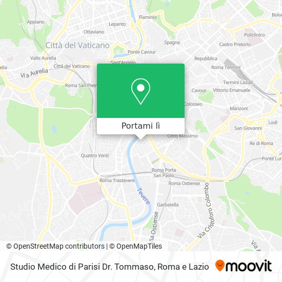 Mappa Studio Medico di Parisi Dr. Tommaso