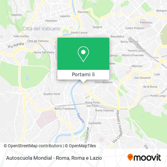 Mappa Autoscuola Mondial - Roma