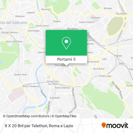 Mappa 8 X 20 Bnl per Telethon