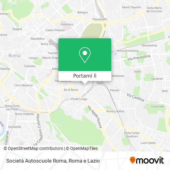 Mappa Società Autoscuole Roma