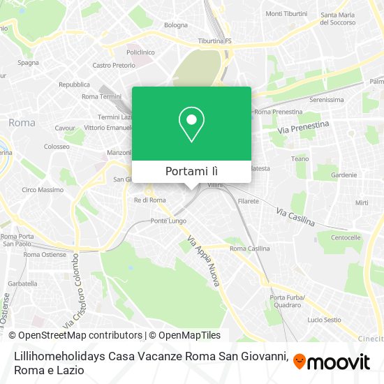 Mappa Lillihomeholidays Casa Vacanze Roma San Giovanni