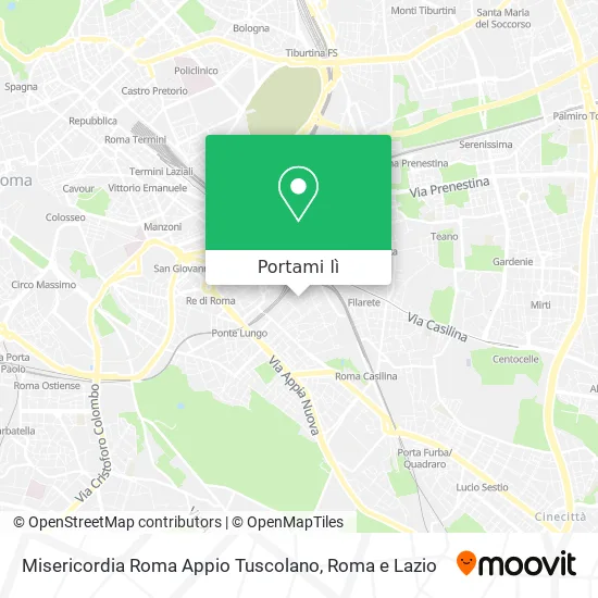 Mappa Misericordia Roma Appio Tuscolano