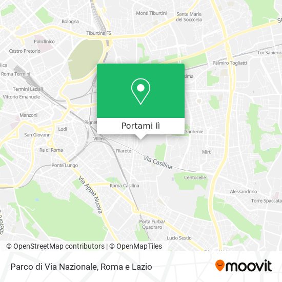 Mappa Parco di Via Nazionale