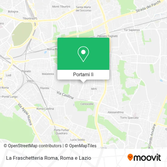 Mappa La Fraschetteria Roma
