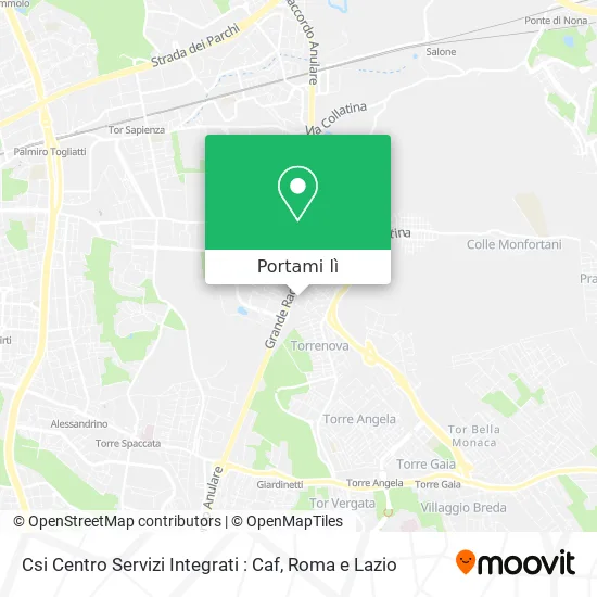 Mappa Csi Centro Servizi Integrati : Caf