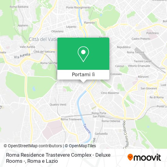 Mappa Roma Residence Trastevere Complex - Deluxe Rooms -