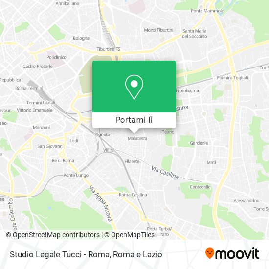 Mappa Studio Legale Tucci - Roma