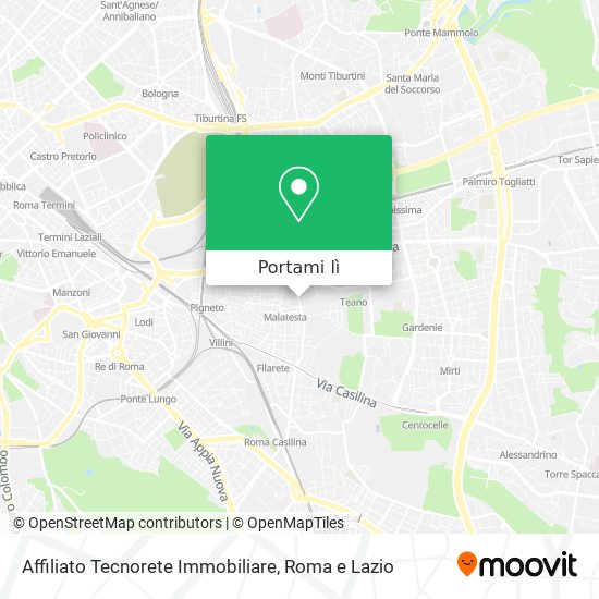 Mappa Affiliato Tecnorete Immobiliare