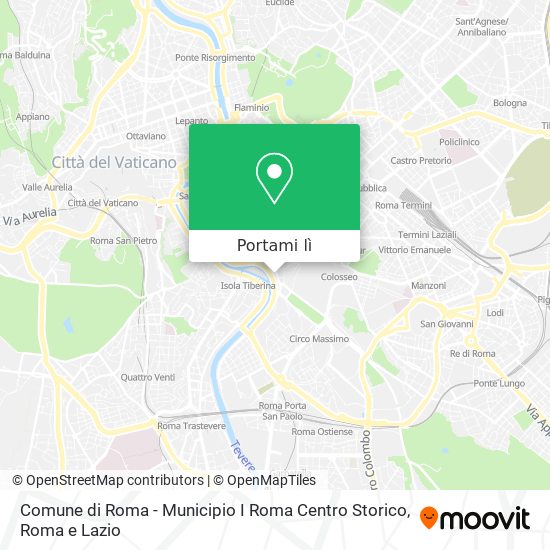Mappa Comune di Roma - Municipio I Roma Centro Storico