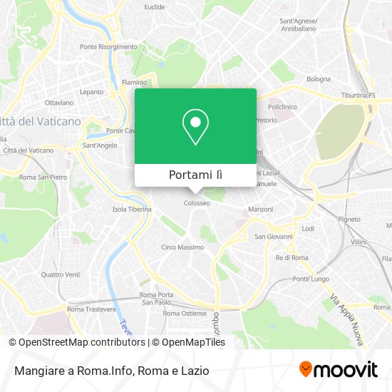 Mappa Mangiare a Roma.Info