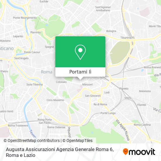 Mappa Augusta Assicurazioni Agenzia Generale Roma 6