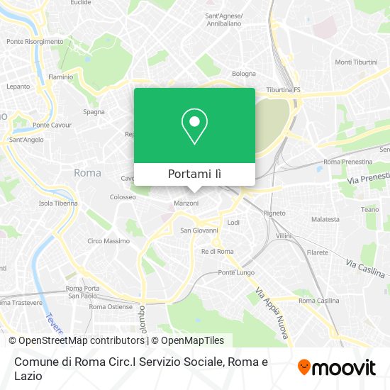 Mappa Comune di Roma Circ.I Servizio Sociale