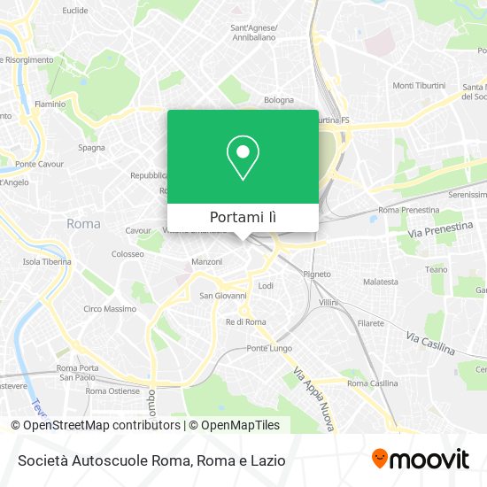 Mappa Società Autoscuole Roma