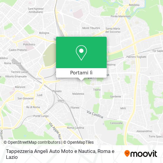 Mappa Tappezzeria Angeli Auto Moto e Nautica