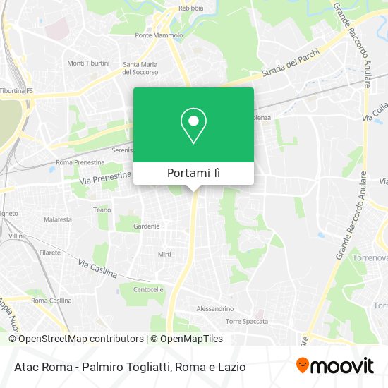 Mappa Atac Roma - Palmiro Togliatti