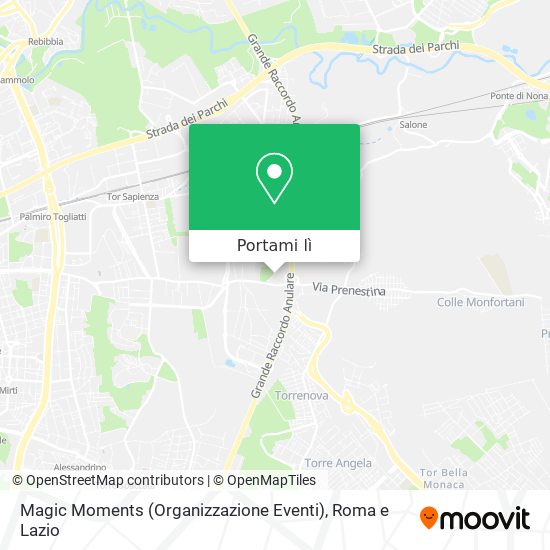 Mappa Magic Moments (Organizzazione Eventi)