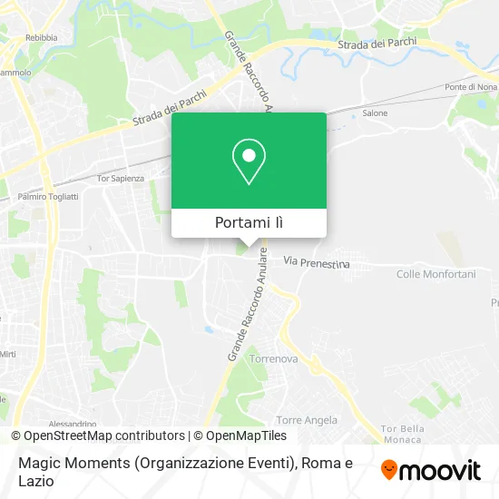 Mappa Magic Moments (Organizzazione Eventi)